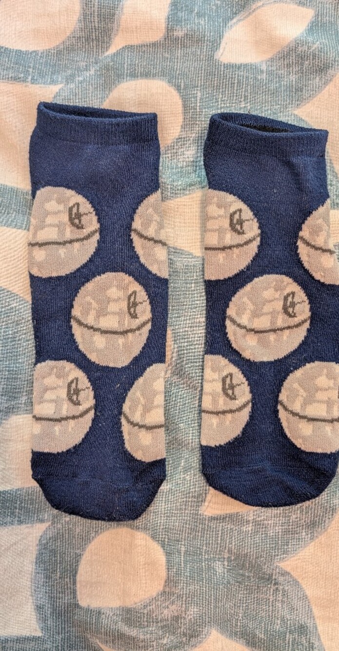 Navy Blue Star Wars Death Star Men's Socks